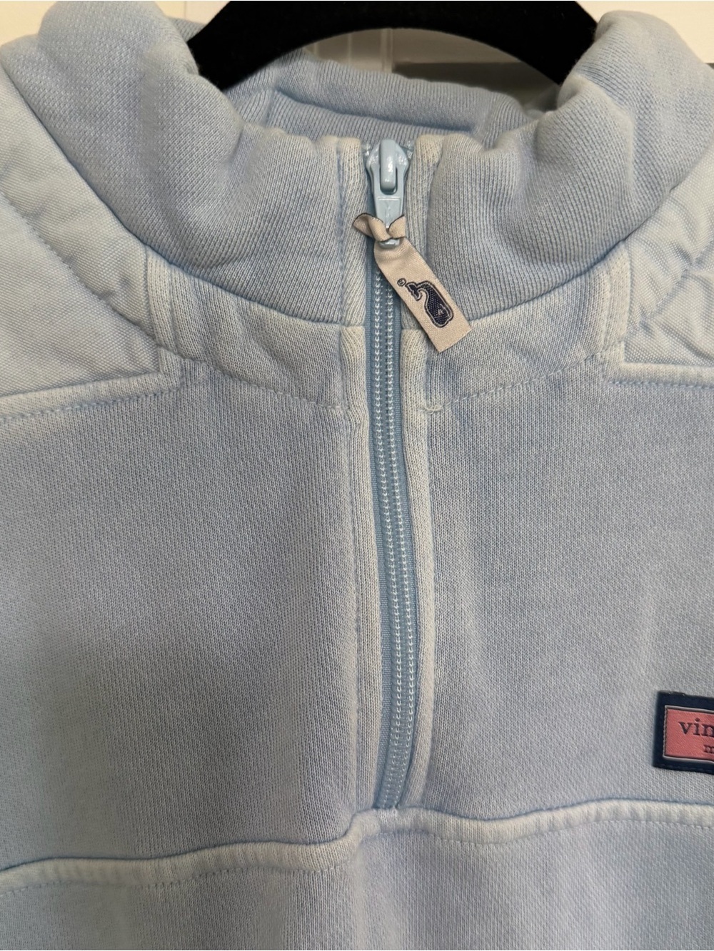 Vineyard Vines Soft Blue Wash 1/4 Zip Long Sleeve Size Medium - Picture 3 of 10